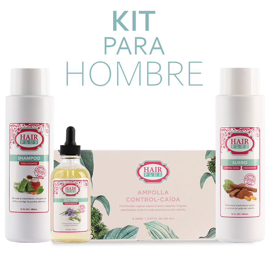 KIT CONTROL CAIDA Y CRECIMIENTO PARA HOMBRES (6 Unidades)
