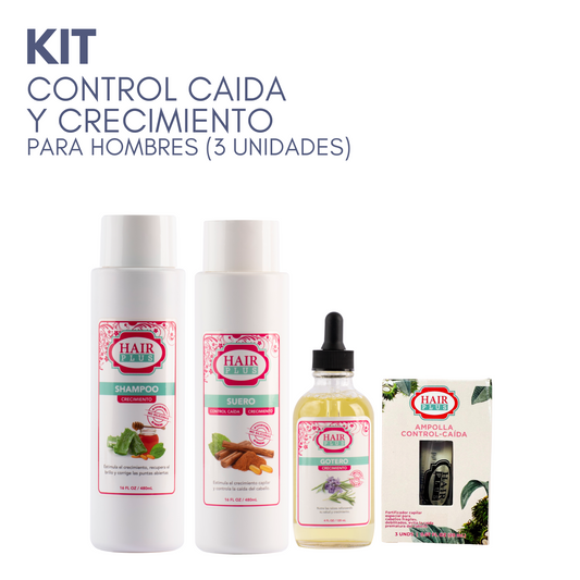 KIT CONTROL CAIDA Y CRECIMIENTO PARA HOMBRES (3 Unidades)