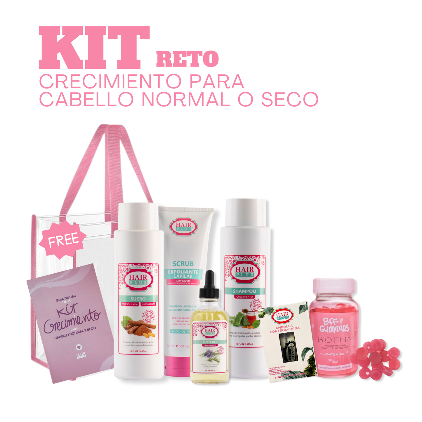 KIT RETO CRECIMIENTO CABELLO NORMAL A SECO