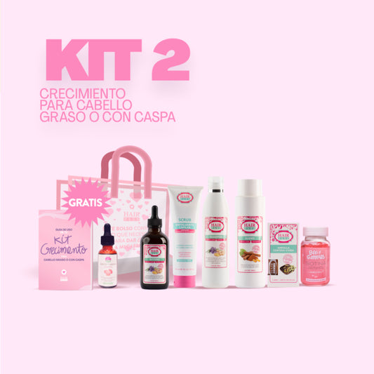 KIT CRECIMIENTO CABELLO GRASO O CON CASPA (KIT 2)