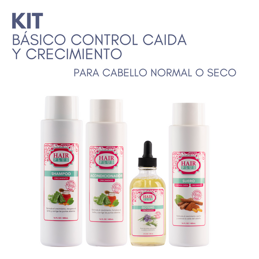 KIT BÁSICO CONTROL CAÍDA Y CRECIMIENTO PARA CABELLO NORMAL O SECO