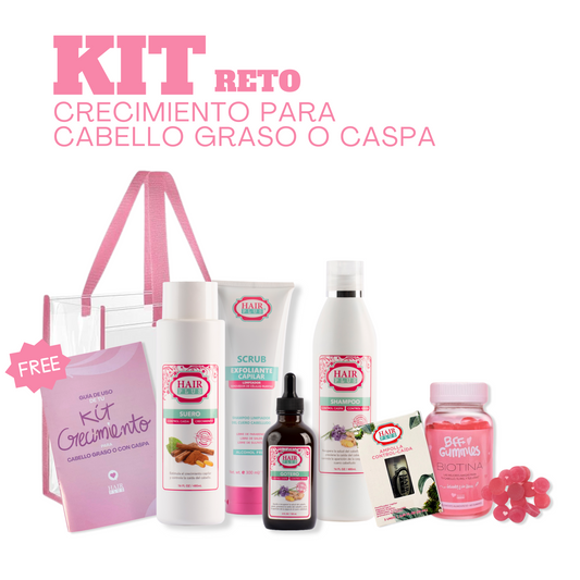 KIT RETO CRECIMIENTO CABELLO GRASO O CON CASPA